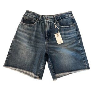 NWT Good American Women’s Size 8/29 90’s Bermuda Denim Shorts